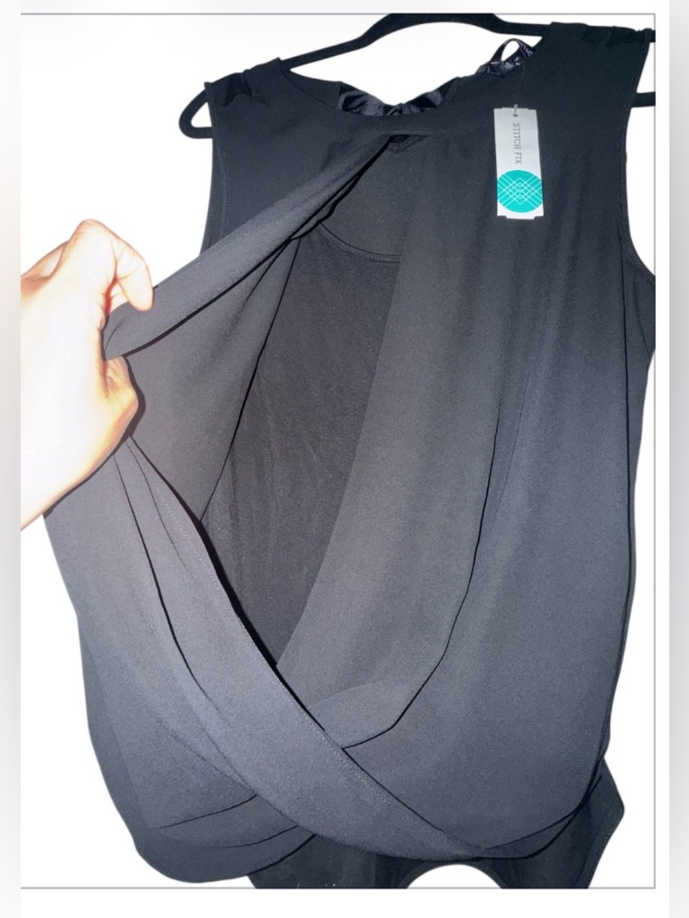 41 Hawthorn Black Sleeveless Twist-Front Camisole - Picture 3 of 7
